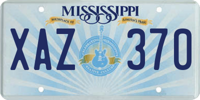 MS license plate XAZ370
