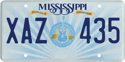 MS license plate XAZ435