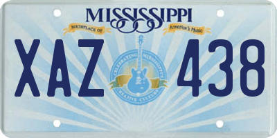 MS license plate XAZ438