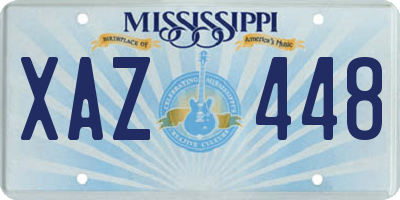 MS license plate XAZ448