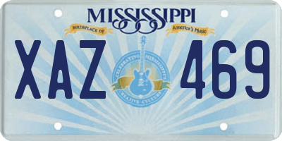 MS license plate XAZ469