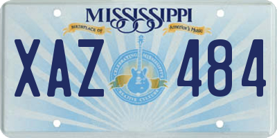 MS license plate XAZ484
