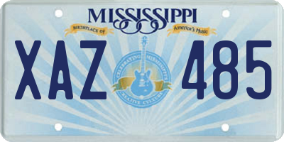 MS license plate XAZ485