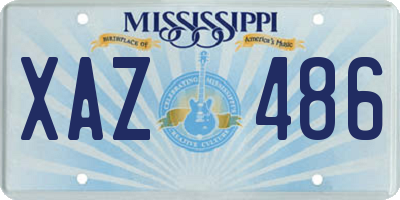 MS license plate XAZ486