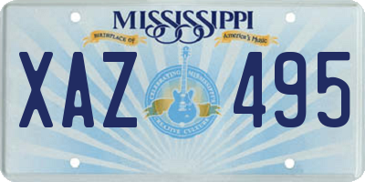 MS license plate XAZ495