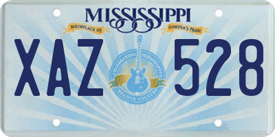 MS license plate XAZ528