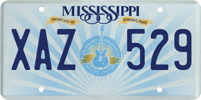 MS license plate XAZ529