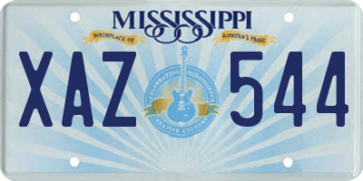 MS license plate XAZ544