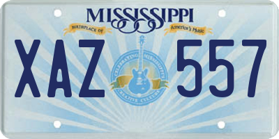 MS license plate XAZ557