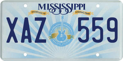 MS license plate XAZ559