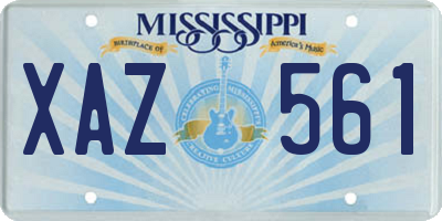 MS license plate XAZ561