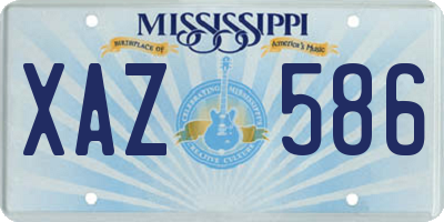 MS license plate XAZ586