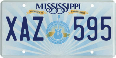 MS license plate XAZ595