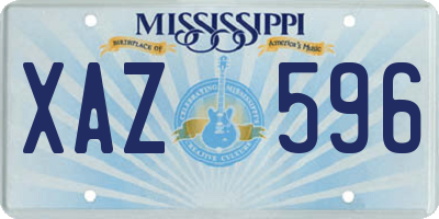 MS license plate XAZ596