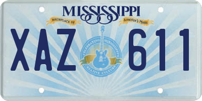 MS license plate XAZ611