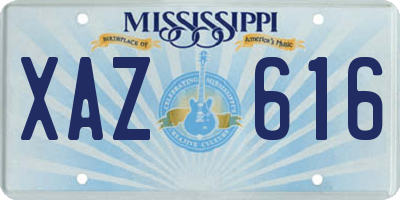 MS license plate XAZ616