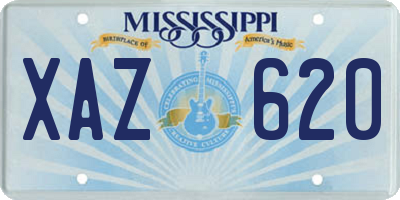 MS license plate XAZ620