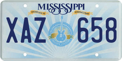 MS license plate XAZ658