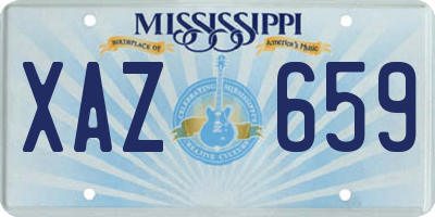 MS license plate XAZ659