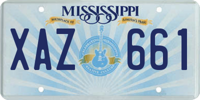 MS license plate XAZ661