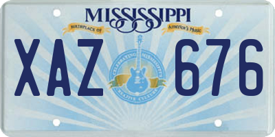 MS license plate XAZ676