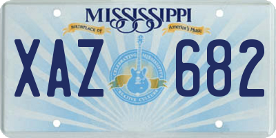 MS license plate XAZ682