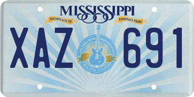 MS license plate XAZ691