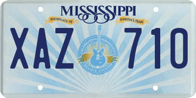 MS license plate XAZ710