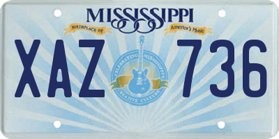 MS license plate XAZ736