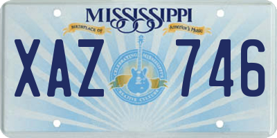 MS license plate XAZ746