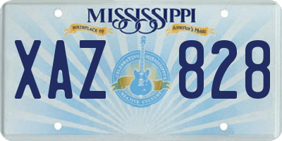 MS license plate XAZ828