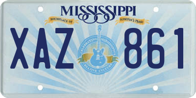 MS license plate XAZ861