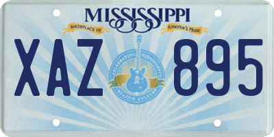 MS license plate XAZ895