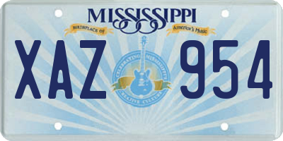 MS license plate XAZ954