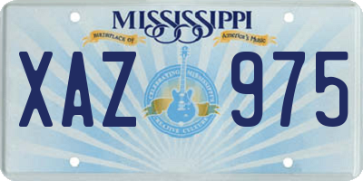MS license plate XAZ975