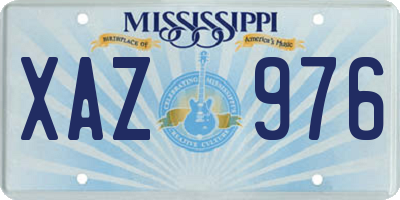 MS license plate XAZ976