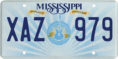 MS license plate XAZ979