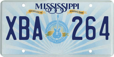 MS license plate XBA264