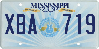 MS license plate XBA719