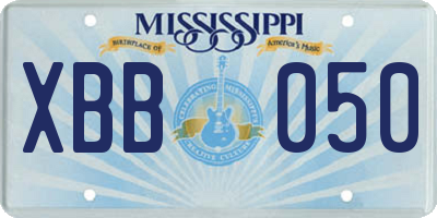 MS license plate XBB050