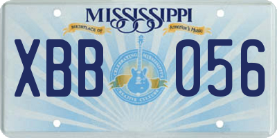MS license plate XBB056