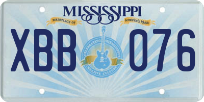 MS license plate XBB076