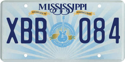 MS license plate XBB084