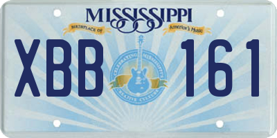 MS license plate XBB161