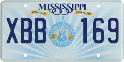 MS license plate XBB169
