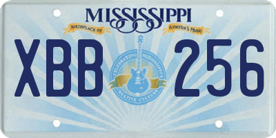 MS license plate XBB256