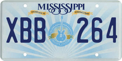 MS license plate XBB264