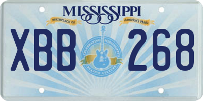 MS license plate XBB268