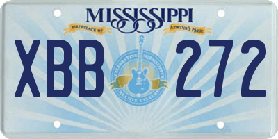 MS license plate XBB272