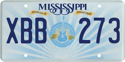 MS license plate XBB273